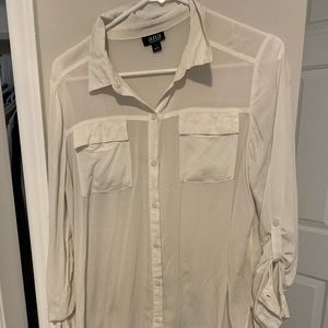 Flowy White button up